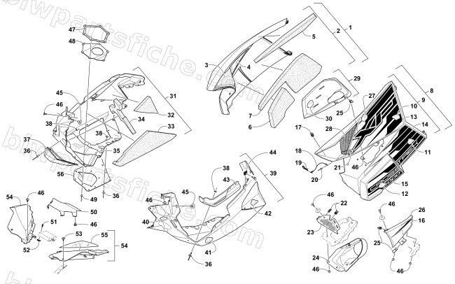 SKID PLATE AND SIDE PANEL ASSEMBLY diagram