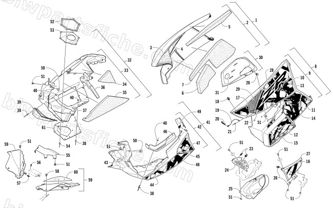 SKID PLATE AND SIDE PANEL ASSEMBLY diagram