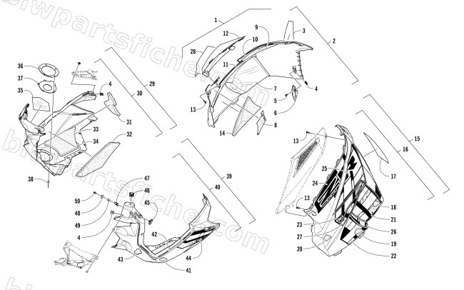 SKID PLATE AND SIDE PANEL ASSEMBLY diagram