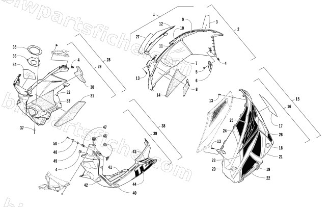 SKID PLATE AND SIDE PANEL ASSEMBLY diagram