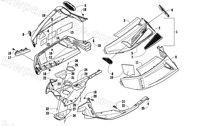 SKID PLATE AND SIDE PANEL ASSEMBLY diagram