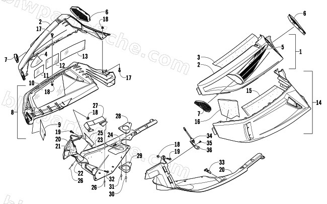 SKID PLATE AND SIDE PANEL ASSEMBLY diagram