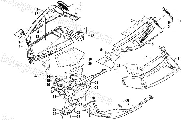 SKID PLATE AND SIDE PANEL ASSEMBLY diagram