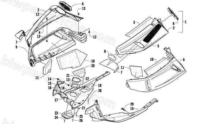 SKID PLATE AND SIDE PANEL ASSEMBLY diagram