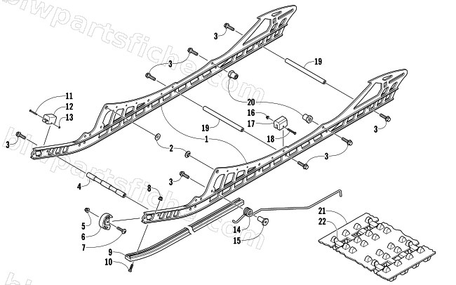 SLIDE RAIL AND TRACK ASSEMBLY diagram