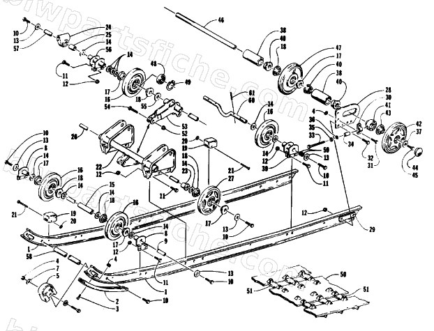 SLIDE RAIL AND TRACK ASSEMBLY diagram
