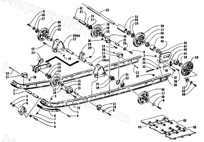 SLIDE RAIL AND TRACK ASSEMBLY diagram