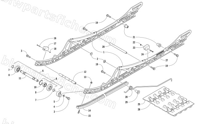 SLIDE RAIL AND TRACK ASSEMBLY diagram