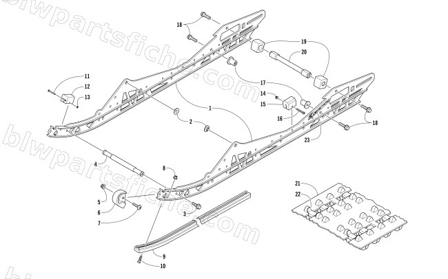 SLIDE RAIL AND TRACK ASSEMBLY diagram
