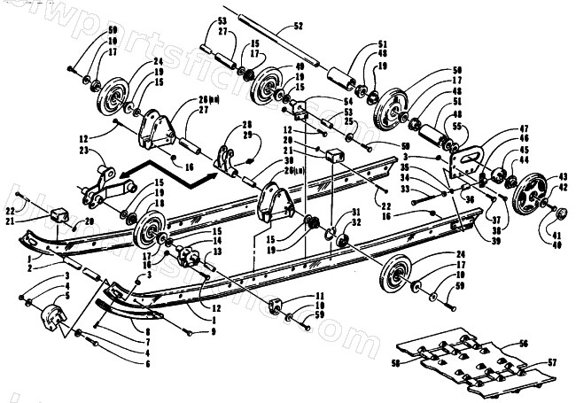 SLIDE RAIL AND TRACK ASSEMBLY diagram