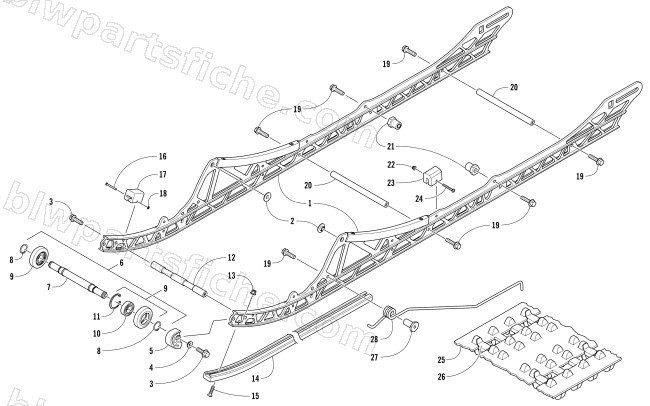 SLIDE RAIL AND TRACK ASSEMBLY diagram