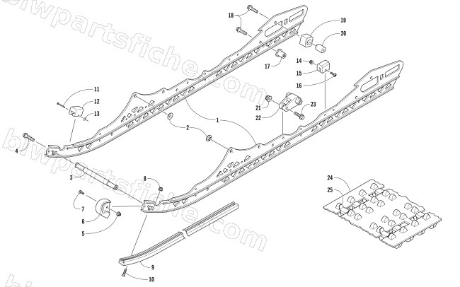 SLIDE RAIL AND TRACK ASSEMBLY diagram