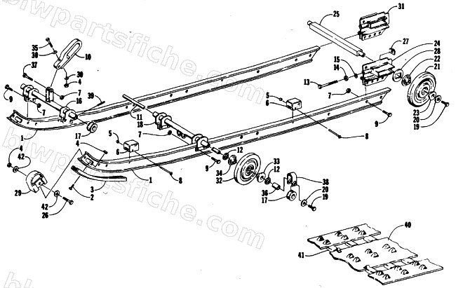 SLIDE RAIL AND TRACK ASSEMBLY diagram