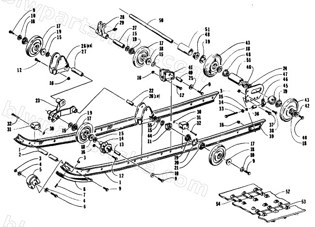 SLIDE RAIL AND TRACK ASSEMBLY diagram