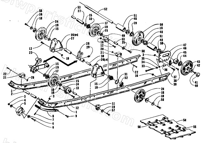 SLIDE RAIL AND TRACK ASSEMBLY diagram