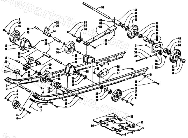 SLIDE RAIL AND TRACK ASSEMBLY diagram