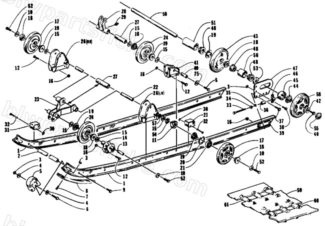 SLIDE RAIL AND TRACK ASSEMBLY diagram