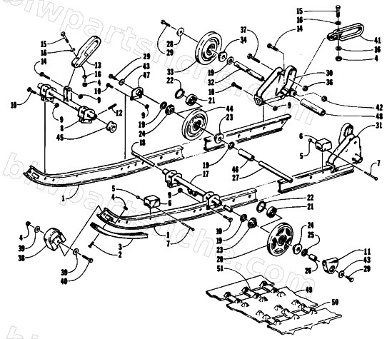 SLIDE RAIL AND TRACK ASSEMBLY diagram