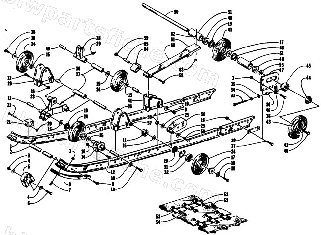 SLIDE RAIL AND TRACK ASSEMBLY diagram