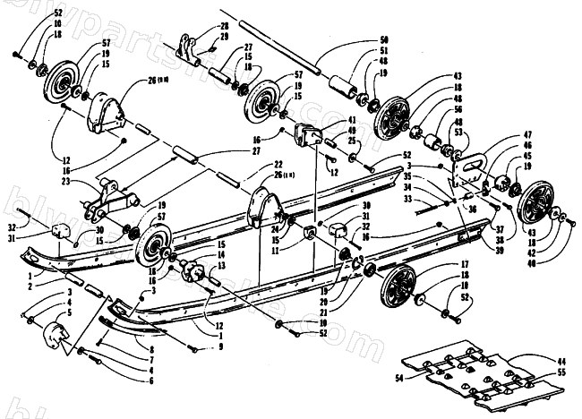 SLIDE RAIL AND TRACK ASSEMBLY diagram