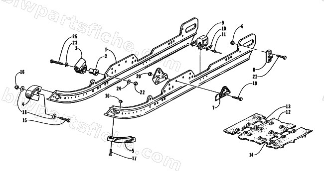 SLIDE RAIL AND TRACK ASSEMBLY diagram