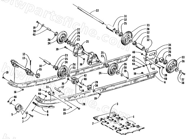 SLIDE RAIL AND TRACK ASSEMBLY diagram