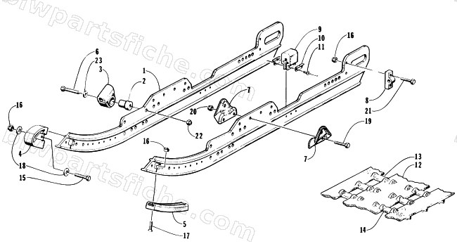 SLIDE RAIL AND TRACK ASSEMBLY diagram