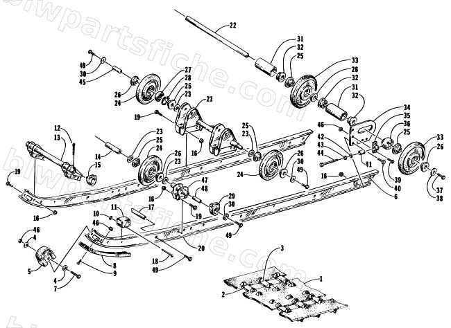 SLIDE RAIL AND TRACK ASSEMBLY diagram
