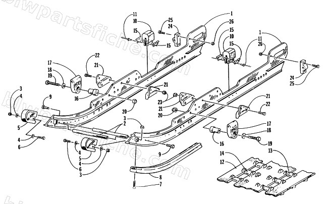 SLIDE RAIL AND TRACK ASSEMBLY diagram