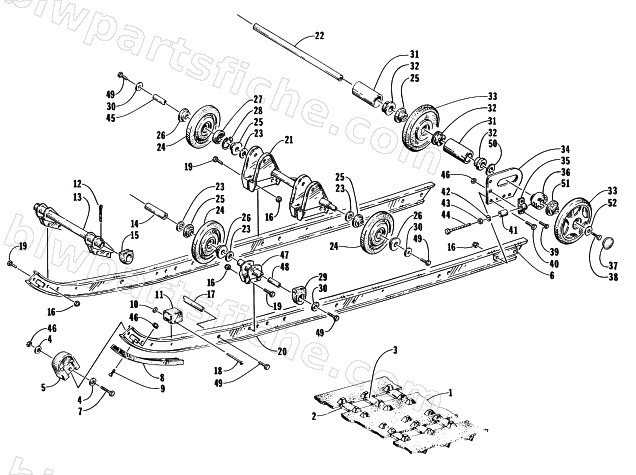SLIDE RAIL AND TRACK ASSEMBLY diagram