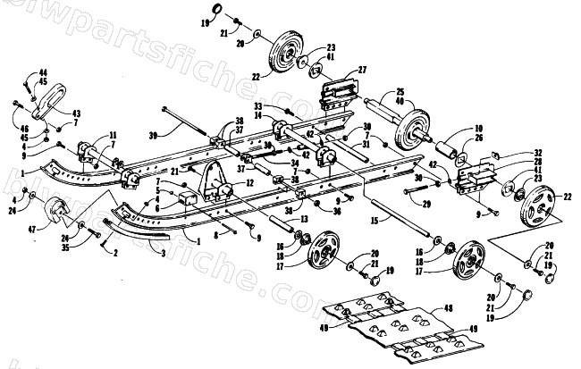 SLIDE RAIL AND TRACK ASSEMBLY diagram