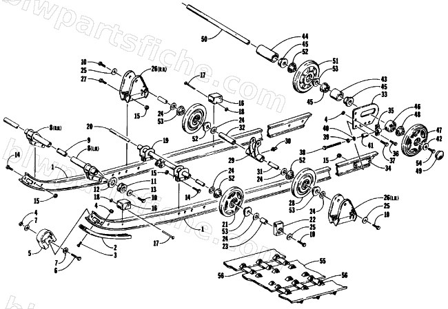 SLIDE RAIL AND TRACK ASSEMBLY diagram
