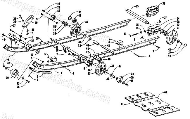 SLIDE RAIL AND TRACK ASSEMBLY diagram