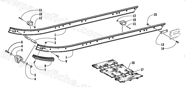SLIDE RAIL AND TRACK ASSEMBLY diagram