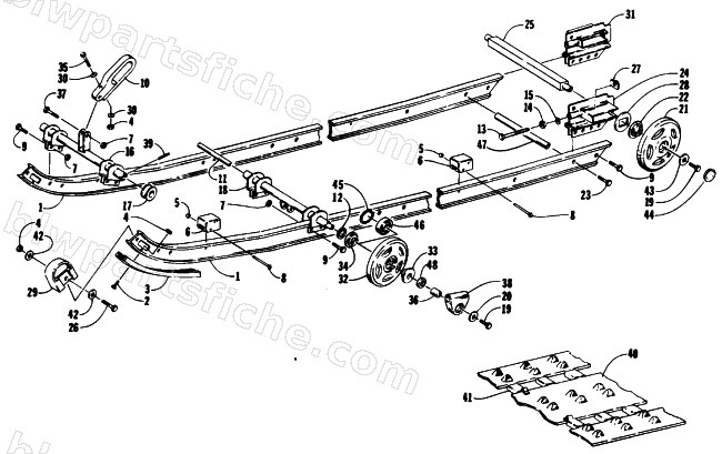 SLIDE RAIL AND TRACK ASSEMBLY diagram