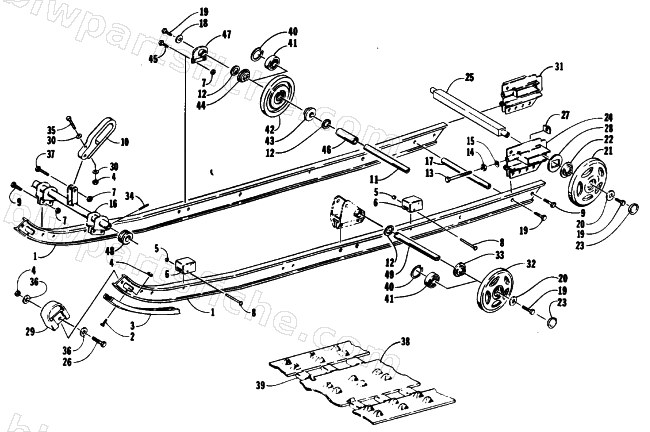 SLIDE RAIL AND TRACK ASSEMBLY diagram