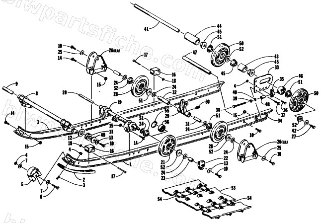 SLIDE RAIL AND TRACK ASSEMBLY diagram