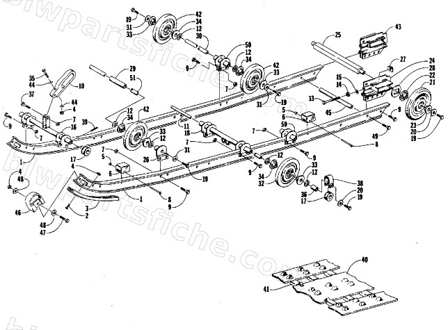 SLIDE RAIL AND TRACK ASSEMBLY diagram