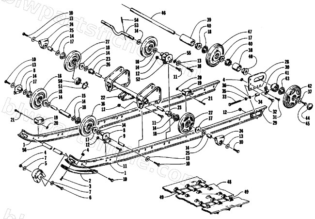SLIDE RAIL AND TRACK ASSEMBLY diagram