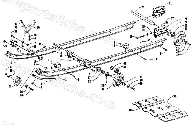 SLIDE RAIL AND TRACK ASSEMBLY diagram