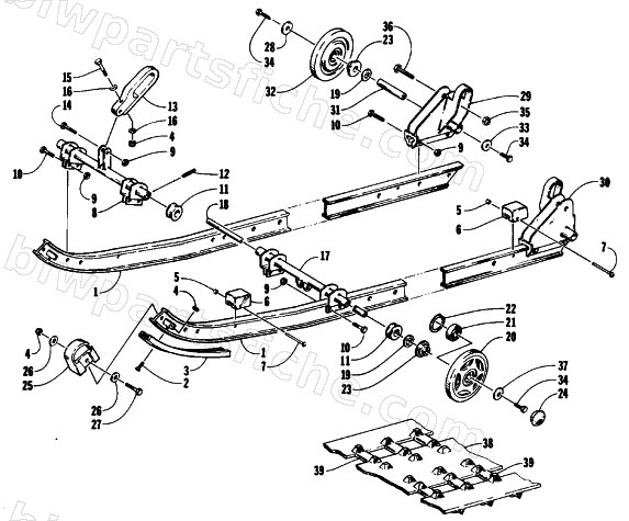 SLIDE RAIL AND TRACK ASSEMBLY diagram