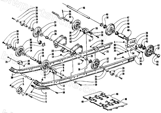 SLIDE RAIL AND TRACK ASSEMBLY diagram