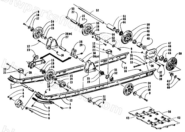 SLIDE RAIL AND TRACK ASSEMBLY diagram