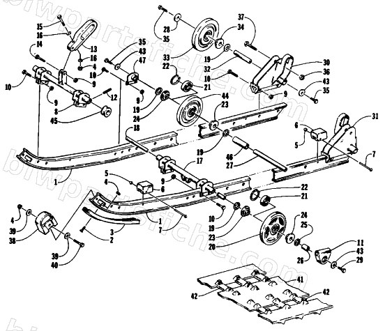 SLIDE RAIL AND TRACK ASSEMBLY diagram