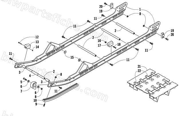 SLIDE RAILS AND TRACK ASSEMBLY diagram