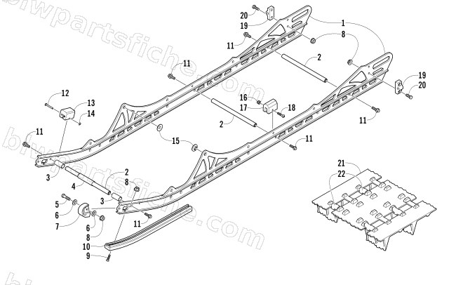 SLIDE RAILS AND TRACK ASSEMBLY diagram