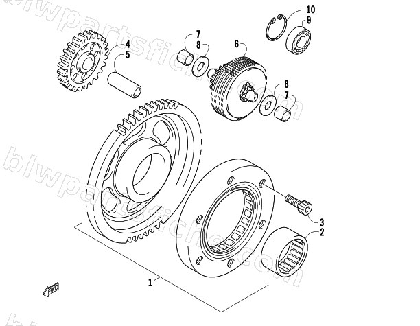 STARTER CLUTCH ASSEMBLY diagram