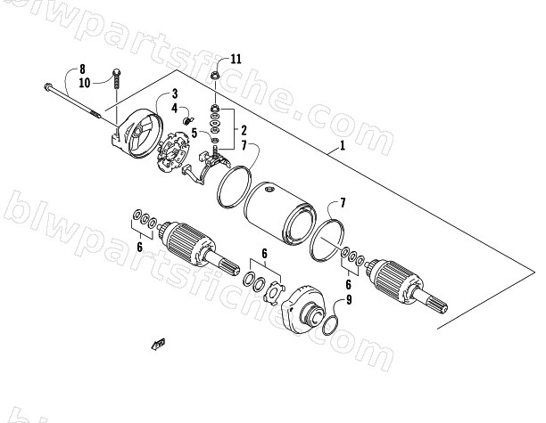 STARTER MOTOR ASSEMBLY diagram