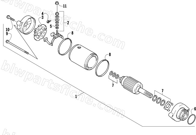 STARTER MOTOR ASSEMBLY diagram