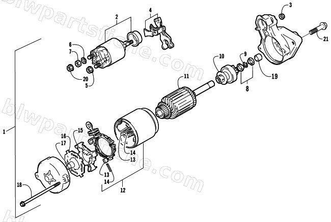 STARTER MOTOR ASSEMBLY diagram